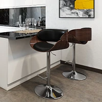 Simpli Home - Amery Adjustable Swivel Bar Stool - Black