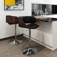 Simpli Home - Amery Adjustable Swivel Bar Stool - Black