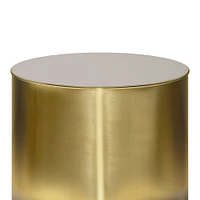 Simpli Home - Curtis Metal Cylinder Accent Table - Ombre Black/ Gold