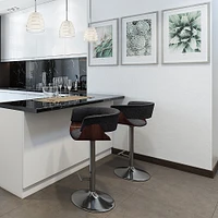 Simpli Home - Sheldon Adjustable Swivel Bar Stool - Charcoal Grey