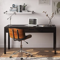 Simpli Home - Hollander SOLID WOOD Contemporary 60 inch Wide Desk in - Hickory Brown