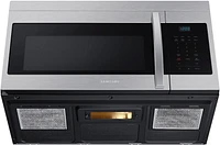 Samsung - 1.6 cu. ft. Over-the-Range Microwave with Auto Cook - Stainless Steel
