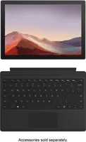 Microsoft - Geek Squad Certified Refurbished Surface Pro 7 - 12.3" Touch Screen - 128GB SSD with Black Type Cover - Platinum