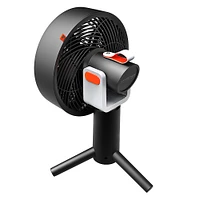 Sharper Image - SPIN 10 Oscillating Table Fan - Black