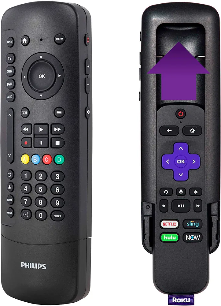 Philips - 4 Device Universal Remote Control Roku - Black