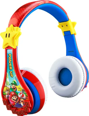 eKids - Super Mario Bluetooth Headphones - red