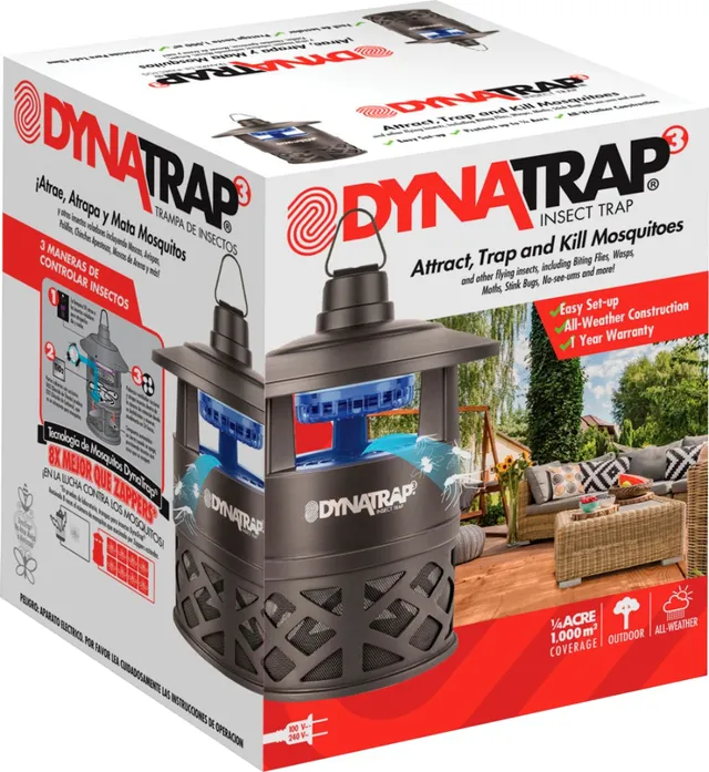 DynaTrap - 1/4-Acre Tungsten Decora Series Insect Trap - Metallic