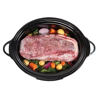 Hamilton Beach - Programmable Defrost 6-Quart Slow Cooker with Temperature Probe - STAINLESS STEEL