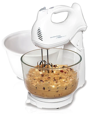 Hamilton Beach - 64693 Power Deluxe™ 6 Speed Stand Mixer with 2 Bowls - White