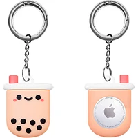 SaharaCase - Hang Case for Apple AirTag - Pink And Black