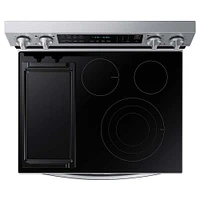 Samsung - 6.3 cu. ft. Smart Freestanding Electric Range with Flex Duo, No-Preheat Air Fry & Griddle