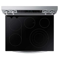 Samsung - 6.3 cu. ft. Smart Freestanding Electric Range with Flex Duo, No-Preheat Air Fry & Griddle