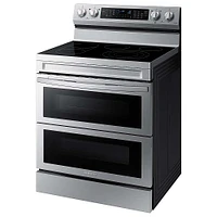 Samsung - 6.3 cu. ft. Smart Freestanding Electric Range with Flex Duo, No-Preheat Air Fry & Griddle