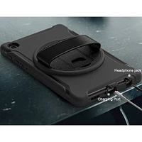 SaharaCase - PROTECTION Hand Strap Series Case for Samsung Galaxy Tab A7 Lite - Black