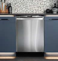 GE Profile - Top Control Smart Built-In Stainless Steel Tub Dishwasher with 3rd Rack and Microban, 42dBA - Stainless Steel