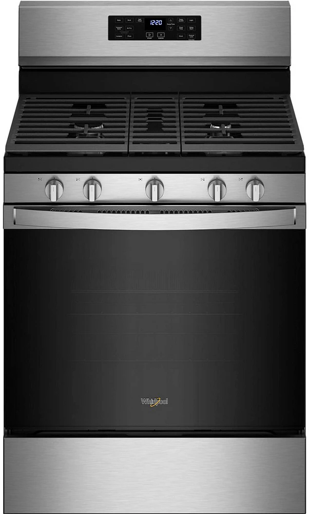 Whirlpool - 5.0 Cu. Ft. Gas Burner Range with Air Fry for Frozen Foods