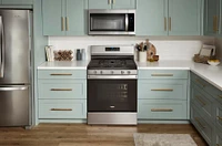 Whirlpool - 5.0 Cu. Ft. Gas Burner Range with Air Fry for Frozen Foods