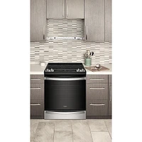 Whirlpool - 6.4 Cu. Ft. Freestanding Electric True Convection Range with Air Fry for Frozen Foods - Stainless Steel