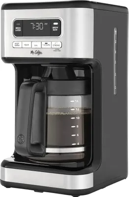 Mr. Coffee - 14-Cup Coffee Maker with Reusable Filter and Advanced Water Filtration - Black