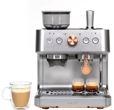 Café - Bellissimo Semi-Automatic Espresso Machine with 15 bars of pressure, Milk Frother, and Built-In Wi-Fi
