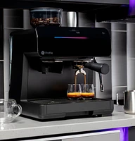 GE Profile - Semi-Automatic Espresso Machine with 15 bars of pressure, Milk Frother, and Built-In Wi-Fi - Black