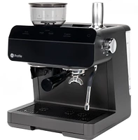 GE Profile - Semi-Automatic Espresso Machine with 15 bars of pressure, Milk Frother, and Built-In Wi-Fi - Black