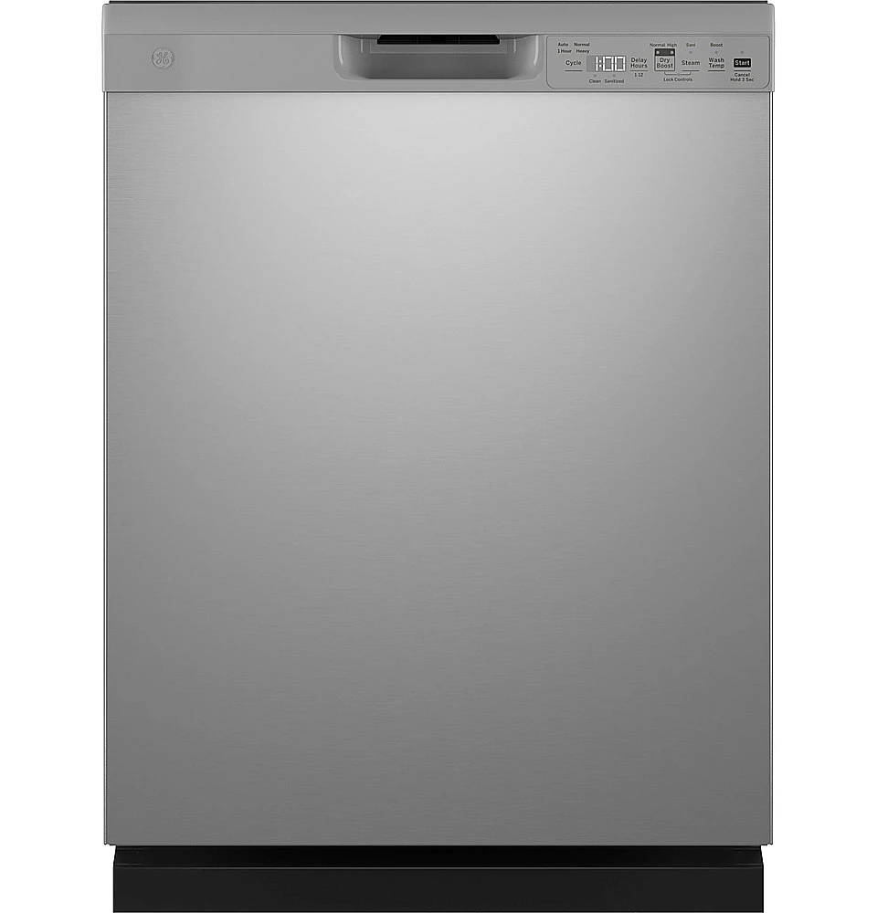 GE - Front Control Built-In Dishwasher, 52 dBA - Stainless Steel