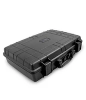 CASEMATIX - Waterproof Hard Case Fits up to 15.6" Inch Laptop - Black