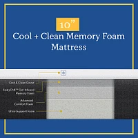 Sealy - COOL & CLEAN 10" MEMORY FOAM