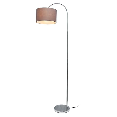 Simple Designs - Arched Brushed Nickel Floor Lamp