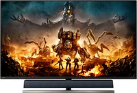 Philips - Geek Squad Certified Refurbished Momentum 55" LED 4K HDR Gaming Monitor - Black