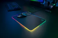 Razer - Firefly V2 Hard Surface Gaming Mouse Pad with Chroma RGB Lighting - Black