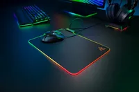 Razer - Firefly V2 Hard Surface Gaming Mouse Pad with Chroma RGB Lighting - Black