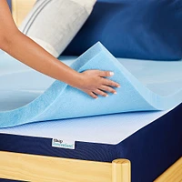 Sleep Innovations - 2" Cooling Gel Memory Foam Mattress Topper - California King - Blue