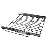 GE - 30" Never-Scrub Heavy-Duty Roller Rack Accessory - Silver