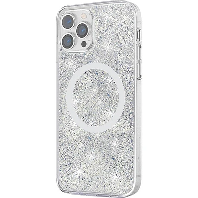 SaharaCase - Sparkle Case with MagSafe for Apple iPhone 13 Pro Max - Clear/Silver