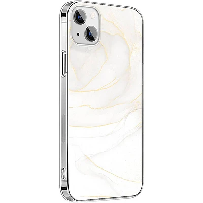 SaharaCase - Marble Series Case for Apple iPhone 13 - White/Gold