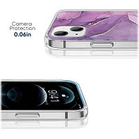 SaharaCase - Marble Series Case for Apple iPhone 13 - Purple/Gold