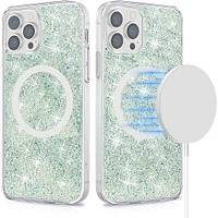 SaharaCase - Sparkle Case with MagSafe for Apple iPhone 13 Pro - Clear, Teal, Green