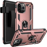 SaharaCase - Kickstand with Belt Clip Case for Apple iPhone 13 Pro Max - Rose Gold