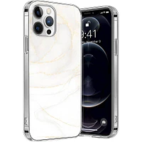 SaharaCase - Marble Series Case for Apple iPhone 13 Pro Max - White/Gold