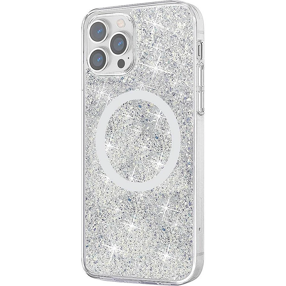 SaharaCase - Sparkle Case with MagSafe for Apple iPhone 13 Pro - Clear/Silver