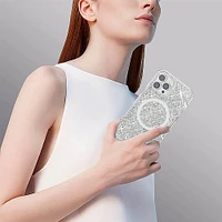 SaharaCase - Sparkle Case with MagSafe for Apple iPhone 13 Pro - Clear/Silver