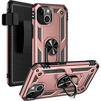 SaharaCase - Kickstand with Belt Clip Case for Apple iPhone 13 Mini - Rose Gold