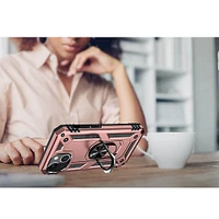 SaharaCase - Kickstand with Belt Clip Case for Apple iPhone 13 Mini - Rose Gold