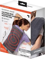 Calming Heat - Massaging Weighted Heating Pad - Grey