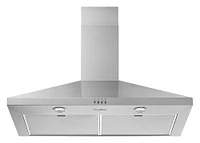 Whirlpool - 36" Chimney Wall Mount Range Hood - Stainless Steel