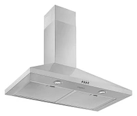 Whirlpool - 36" Chimney Wall Mount Range Hood - Stainless Steel