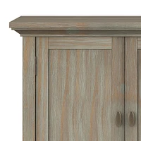 Simpli Home - Redmond Low Storage Cabinet - Distressed Grey