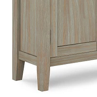 Simpli Home - Redmond Low Storage Cabinet - Distressed Grey